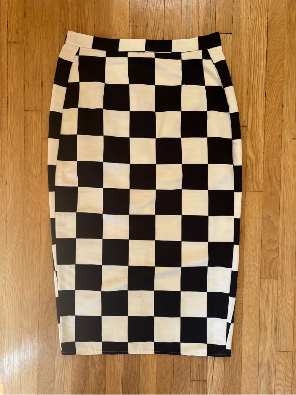 ASOS Black and White Checkerboard Pencil Skirt